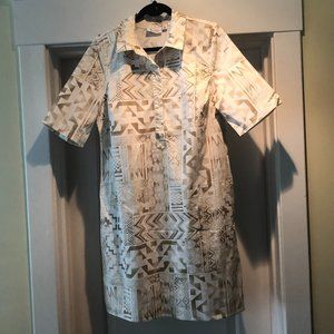 NWT - Denim & Co. Tribal Print Denim Dress